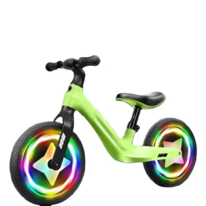 Oem Led Toddler Balance Bike Flashing Modes Adjustable Seat No pump Needed Glow Wheels Indoor Outdoor Toy Training Bike