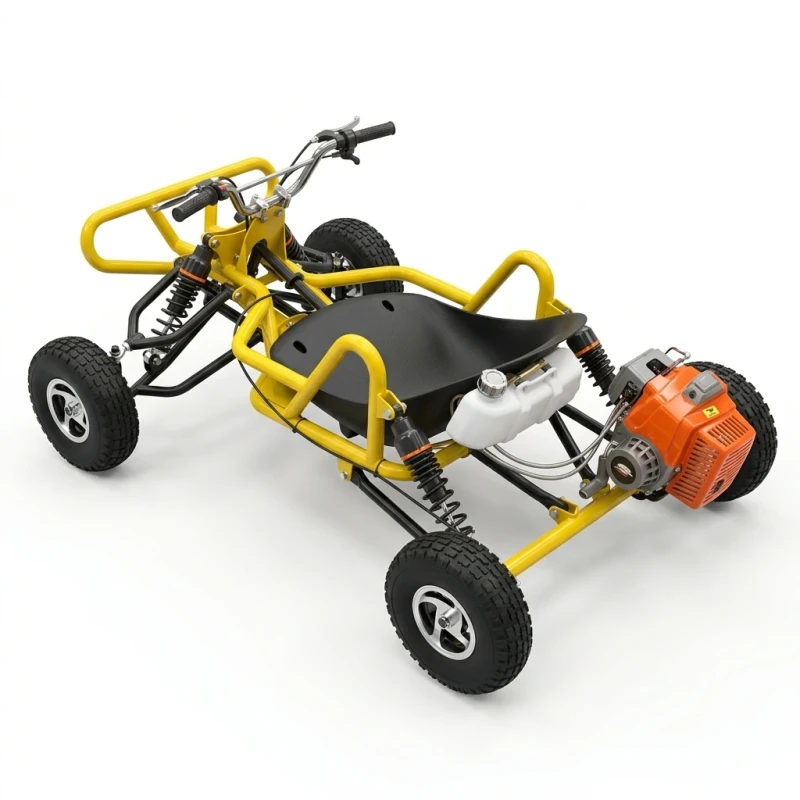 Off Road Gas Go Kart Adults Single Seat 4 Wheel Racing Buggy 200cc 4 Stroke Engine All Terrain Outdoor Factory Direct