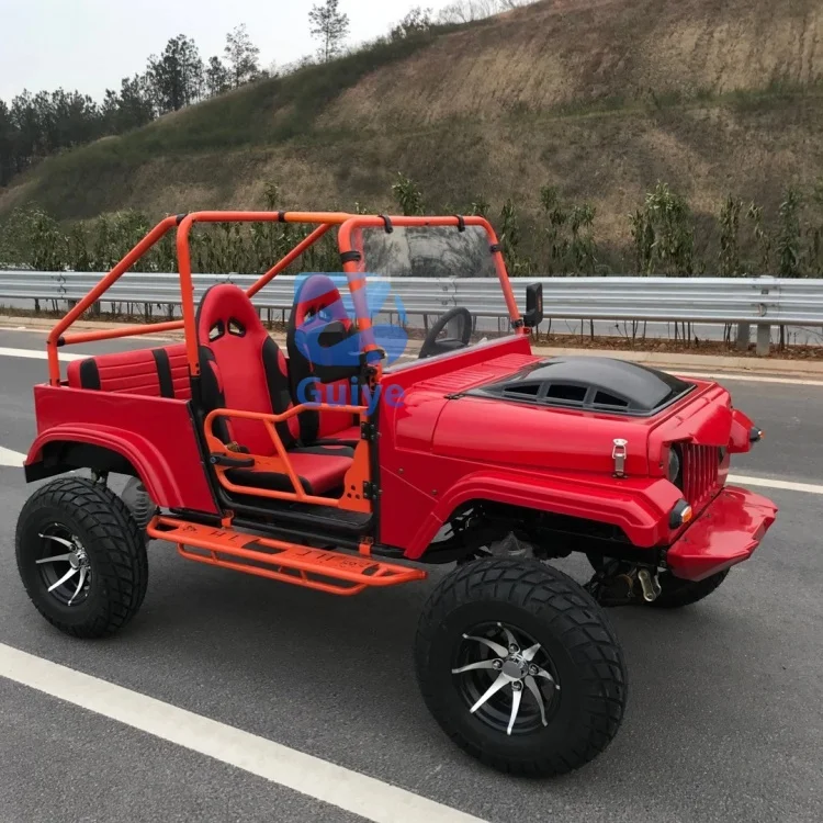 Off road 4 Wheel Mini Electric Jeep Car for Adults Wedding Events Hydraulic Disc Brakes Solid Rubber Tires Go Kart
