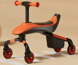 One-Button Foldable 4-Wheel Kids Scooter Lightweight Plastic Material Light PU Designed Outdoor Use Aged 3-12 Seat