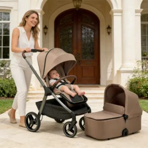 One Hand Auto Folding Infant Toddler Reversible Seat Pushchair Carrycot Carriage Newborn Pram Travel Baby Stroller