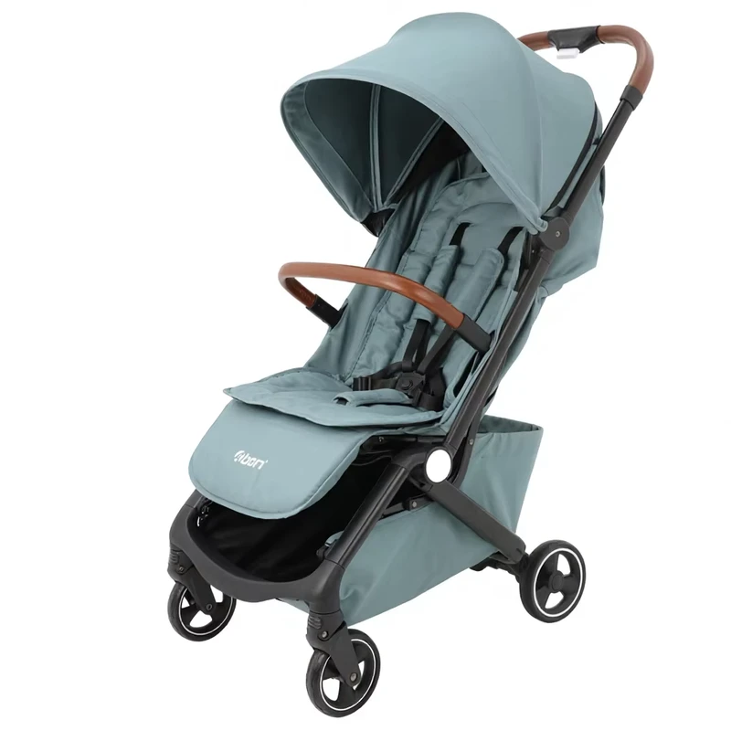 One-Hand Foldable 3-Fold Lightweight Aluminum Alloy Frame Baby Stroller Fabric for 0-3 Year Olds EN1888-2 Certified 22kg Load
