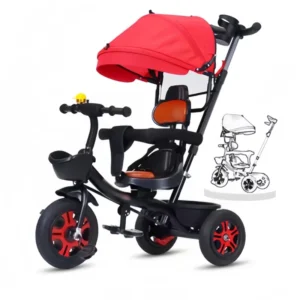 Online Selling 4 in 1 Baby Tricycle with Pushbar Baby Tricycle with Canopy Ride on Car with Price