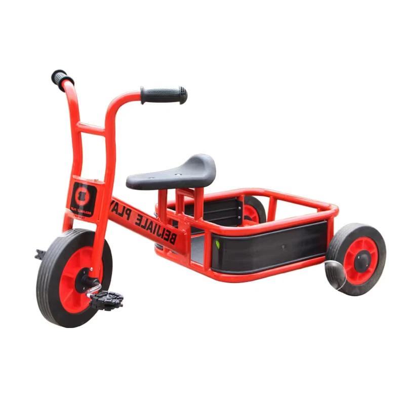 Ordinary Pedal Children's Cargo Toy Car Single Speed Playground Equipment Steel Fork for Kindergarten Use