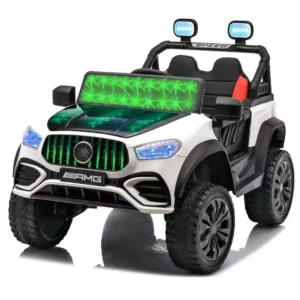 Outdoor 12v Kids Electric Ride on Car for Kids with Parental Remote Control 390*4 Motor LED Lights for Kids to Drive