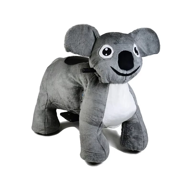 Outdoor Amusement Park Animatronic Walking Animal Ride On Scooter Coin Operated Made of Durable Plush Material