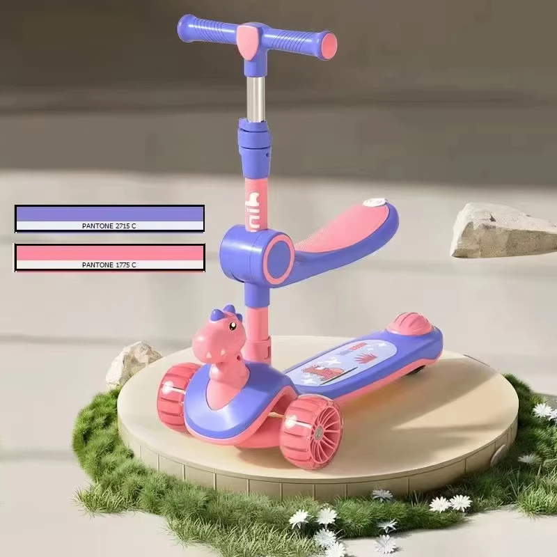 Outdoor Children Three-Wheel Scooter Kids Pedal Ride for Boys and Girls