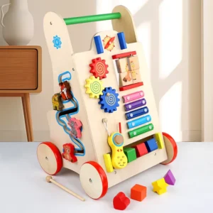 Outdoor Colorful Baby Learning Walker Toys Push and Pull Walkers Educational Toys Multi Functional Baby Toys