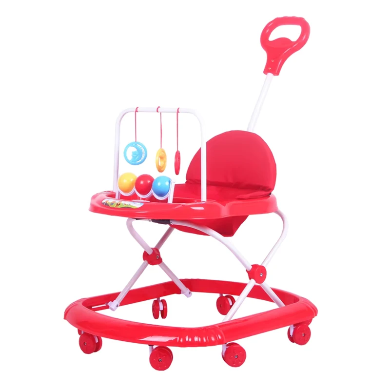Outdoor Colorful Simple Music Without Stopper Adjustable Seat Height With Push bar Walker Baby