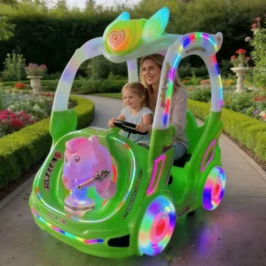 Outdoor Indoor Amusement Park Kiddie Rides Electric Battery Operated Shopping Mall Light up Bumper Cars for Kids and Adults