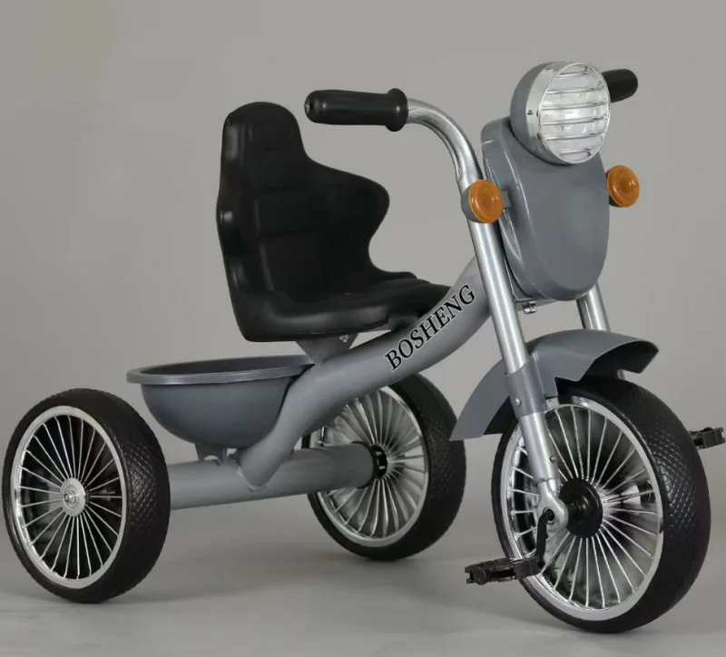 Outdoor Kids Tricycle 3 Wheels with Lamp Plastic Frame for Children
