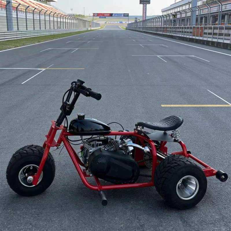 Outdoor Long Range Gas Powered Three Wheel Kart Reinforced Frame 212CC Four Stroke Engine Wide Tires All Terrain Drift Kart