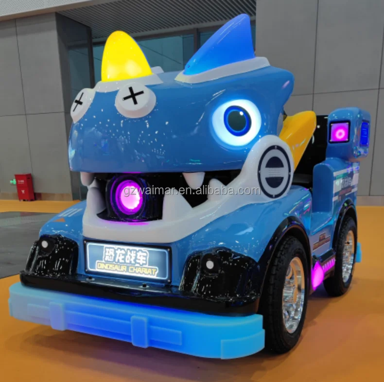 Outdoor Park Battery Operated Electric Bumper Cars Kids Ride on Happy Car for Adult and Kid Amusement Tyrannosaurus Rex Toy Car