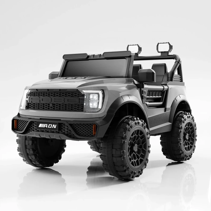 Outdoor Plastic Kids Electric Ride On Car 12V Battery APP Remote Control Multi light System 4 Wheel Suspension Safety Features