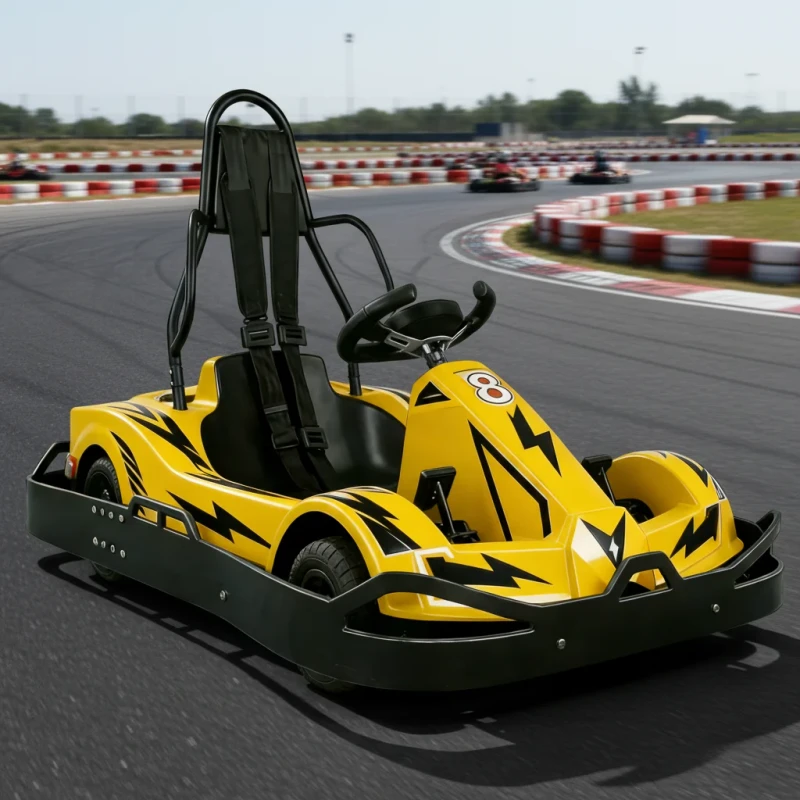 Outdoor Playground Amusement Games Go Karts Luxury Single Seat Dual Motors Dual Electromagnetic Brakes