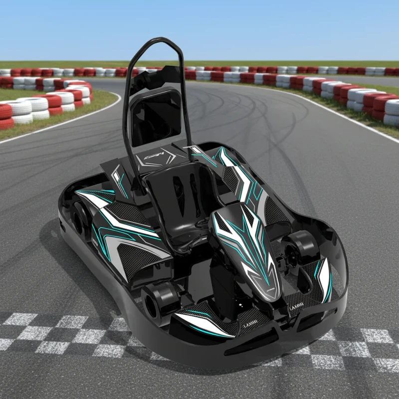 Outdoor Sports Amusement Park Electric Go Kart Chain Hydraulic Brake Adjustable Speed 200kg Load 80km/h Max