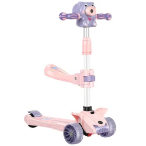 Outdoor Toddler Kids Folding Light Balance Scooter Toys with Plastic Seat Pu Flashing Wheel