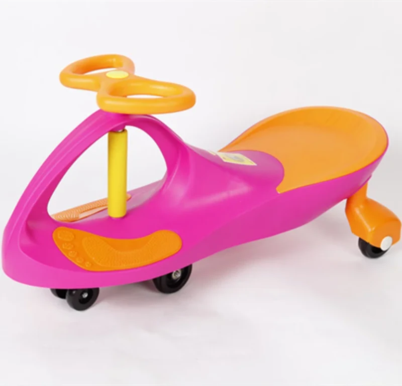 Outdoor indoor PP Wheels Without Music And Light Rolling Plastic Car Kids Swing Car