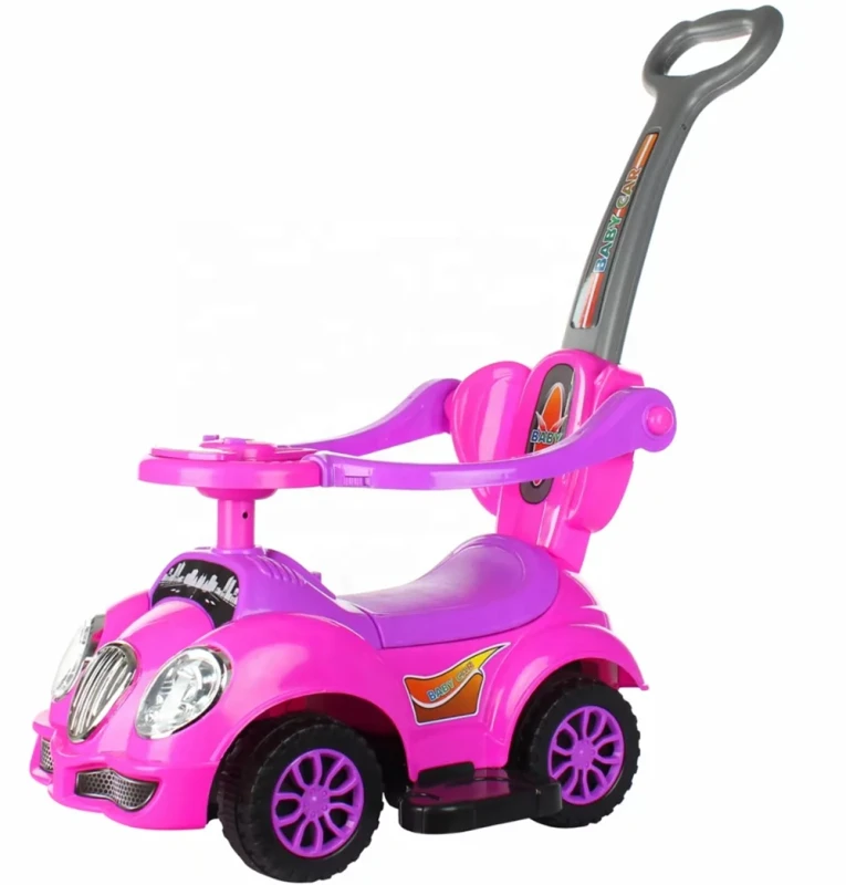 PP Plastic Kids Slide Car Baby Twist Push Car with Music Light