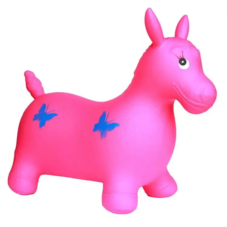 PVC Material Kids Ride On Toy Bouncy Inflatable Jumping Horse