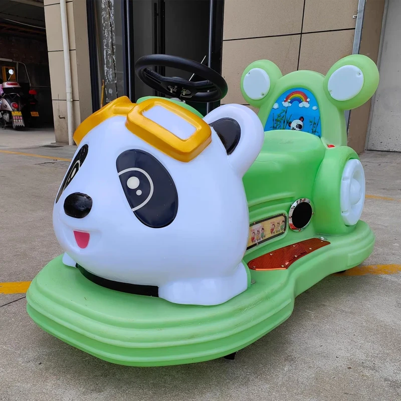 Panda Kiddie Ride Panda Indoor Outdoor Amusement Park Kiddie Rides Electric Motorcycle Ride on Bumper Car