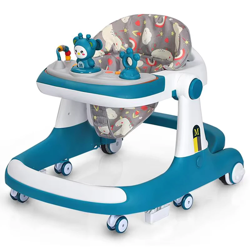 Para Bebes Folding Baby Walker Sit To Stand Learning Walker Kids Multifunctional Baby Push Walker 4 in 1
