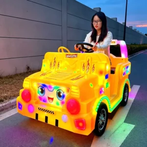 Parent Child Electric Bumper Car Theme Park Amusement Project Scenic Spot Luminous Two Seater Ride On Car Entertainment Rides