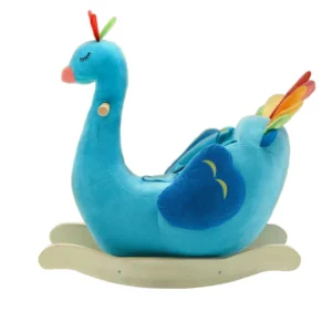 Peacock Rocking Horse Cute Animal Toys Safe and Comfortable Children’S Balance Toys