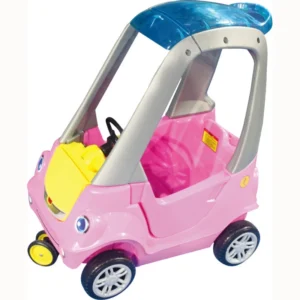 Pink Plastic Children Cars Toy Toddler 4 Wheel Durable Ride on Car Play