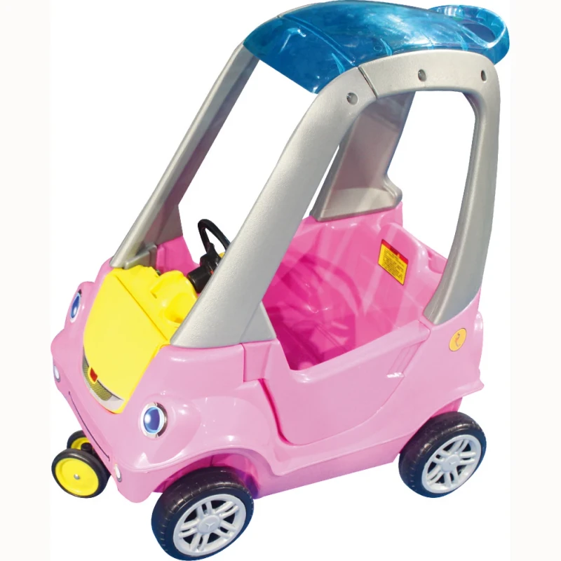 Pink Plastic Children Cars Toy Toddler 4 Wheel Durable Ride on Car Play