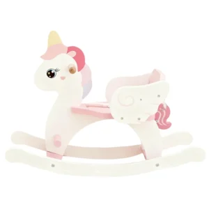 Pink Unicorn Wooden Rocking Horse Toy Fairy Unicorn Rocking Chair