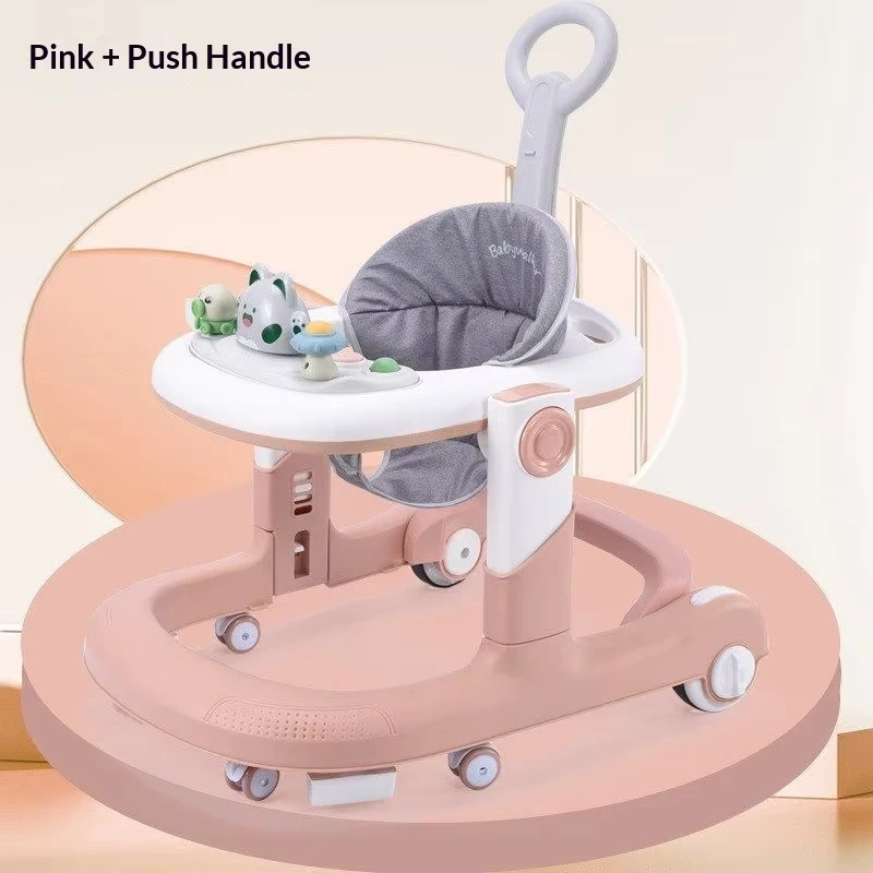 Plastic 3 1 Folding Learning Baby Walker 6 18 Months Anti O Leg Anti Rollover Adjustable Multifunctional Boys Girls 10KG Load