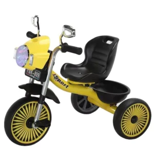 Plastic 3-Wheel Tricycle for Children Ages 2 to 7 with Portable Lights and Playful Music