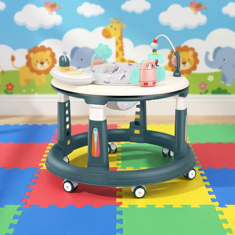 Plastic Baby Learning Walker for Boys and Girls Multi functional Anti Rollover Sit Stroller 7 18 Months 10KG Load Capacity
