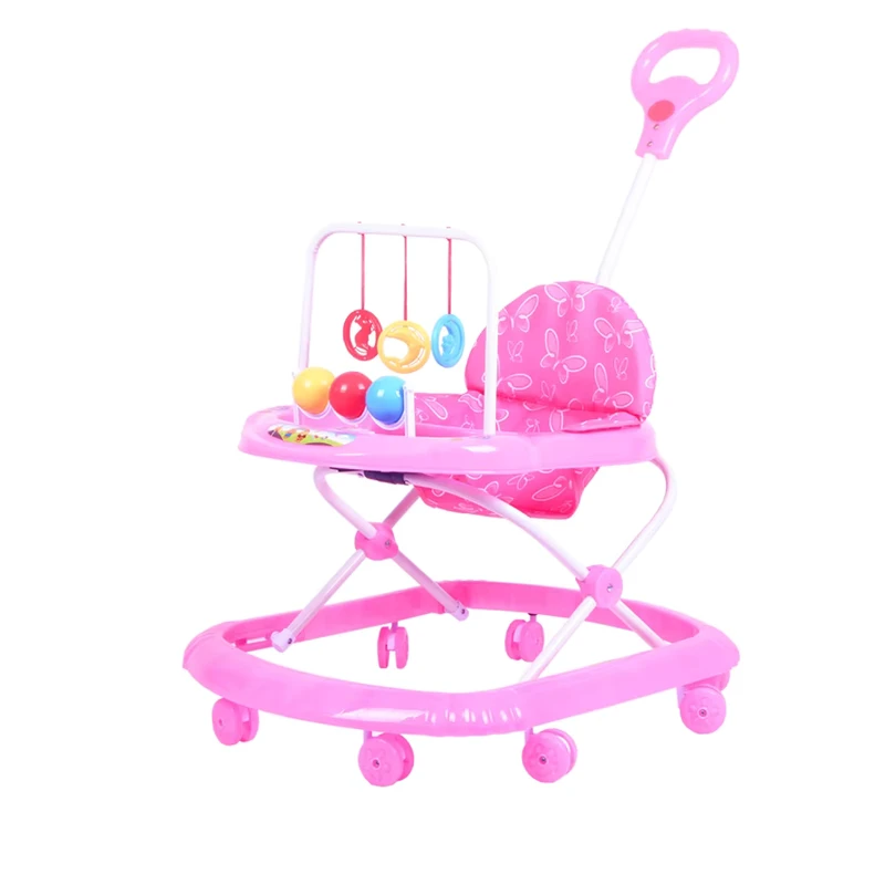 Plastic Baby Oem Training pink Hand Push Kids Toys Car Walker for Walking