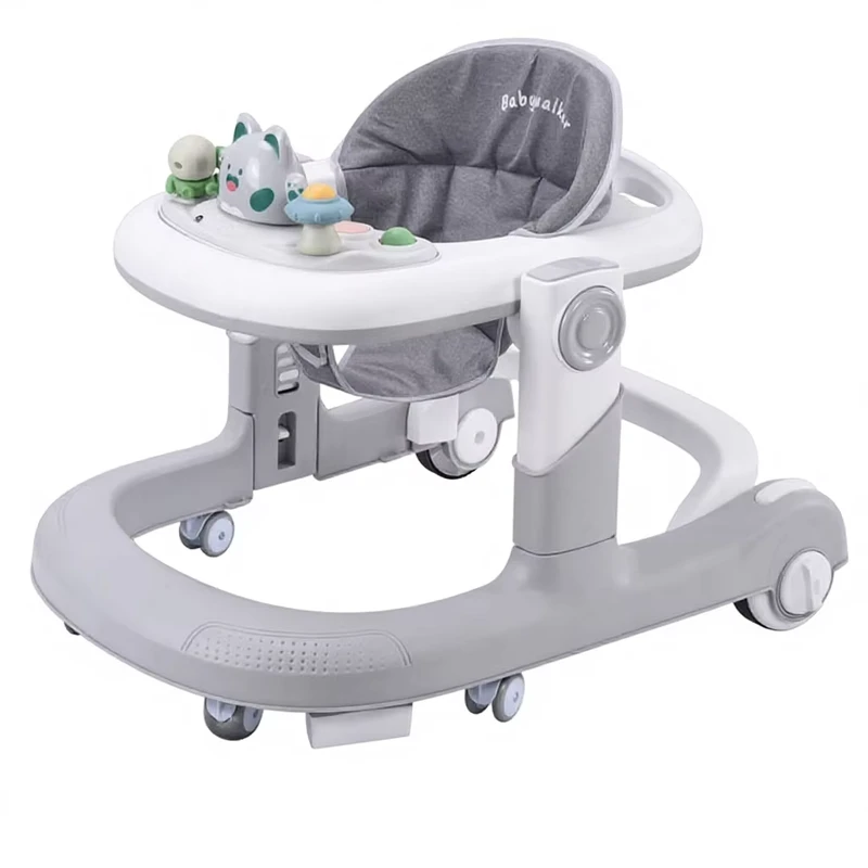Plastic Baby Step Walker Anti O Leg Anti Rollover Foldable Push Walker 10KG Load Capacity