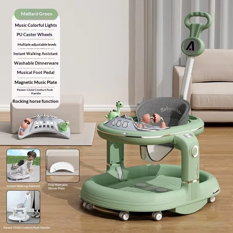 Plastic Baby Walker Multifunctional Anti O Leg Anti Rollover Foldable 6 18 Month Two Use WalkerBSB
