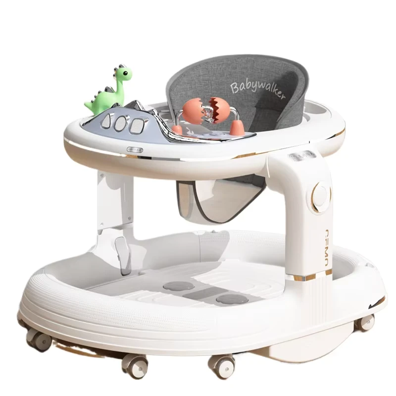 Plastic Baby Walker for Girls and Boys 6 Months 3 Years Foldable with Push Handle and Variety Toys 20KG Load Capacity