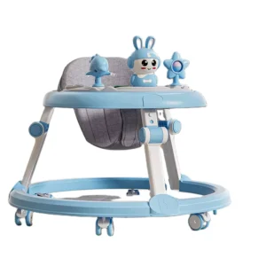 Plastic Baby Walker with Music Multi Function Anti Rollover Lightweight Foldable Design 10KG Load Capacity for 0 3 Years Old