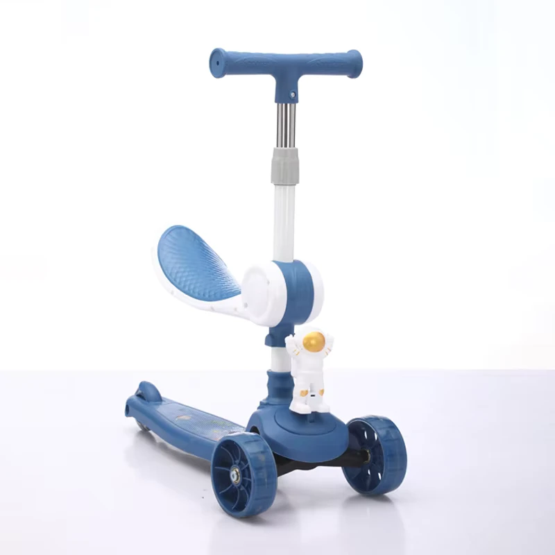 Plastic Black Scooter Kids Quality Adjustable Children Scooter Portable Girls Boys Scooter