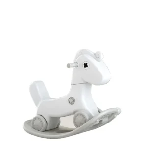 Plastic Children Ride on Animal Toy with Backrest Push Rod Rocking Horse YBC TYM 001 90x36x53cm