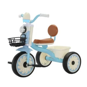 Plastic Children’s Pedal Tricycle Lightweight Three-Wheeled Toy Vehicle for Kids 2-6 Years