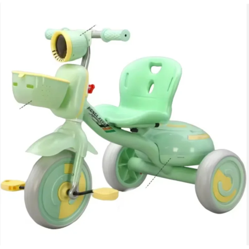 Plastic & Metal Tricycle with Back Seats 3 Wheels for 2-6 Year Old Kids Walking Balance Bike Customized Color & Size