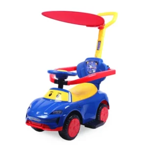 Plastic Push Ride on Cars for Kids with Push Handle and Canopy