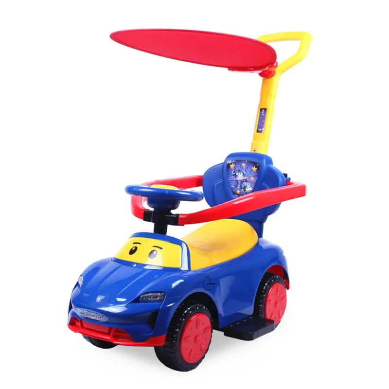 Plastic Push Ride on Cars for Kids with Push Handle and Canopy