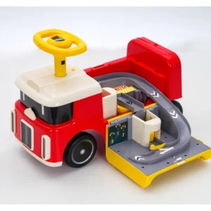 Plastic Ride On Bus Toy with Music Pedal Powered for 3 to 5 Year Olds Unisex