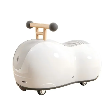 Plastic Ride On Scooter with Anti Rolling Wheels and Foot Powered Design for 2 4 Year Olds Unisex Children's Toy