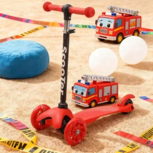 Plastic Scooter for Boys and Girls 8 Years and Above One-Legged Slippery Children’s 3-Wheel