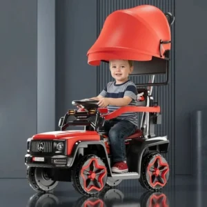 Plastic Stroller Car 4 Wheels Kids Slide Ride-on Toy Car Age 2-4 Years Battery-Powered Baby Push Walker