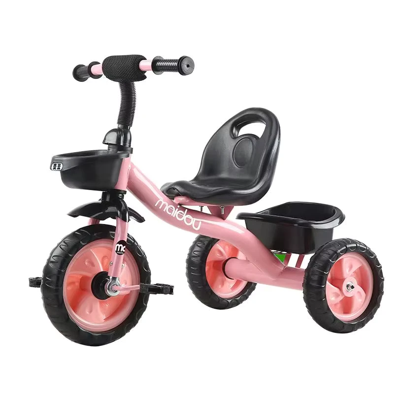 Plastic Three-Wheel Baby Toddler Kids' Tricycle for 2 to 4 Years Old with Music Ride-On